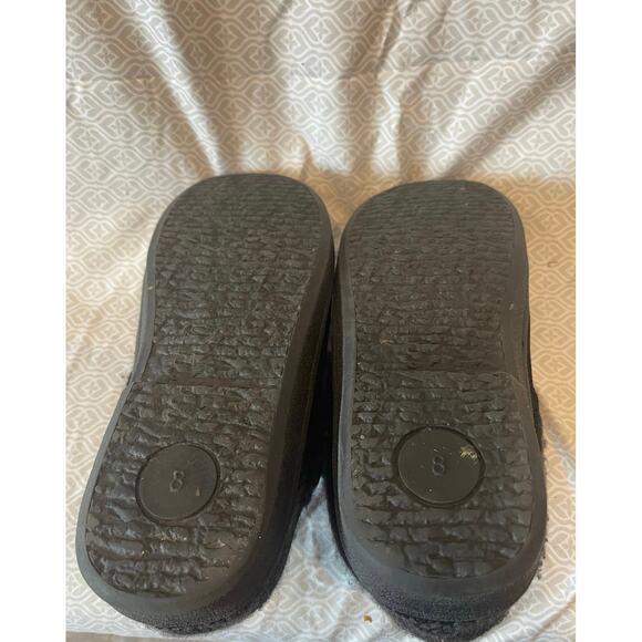 Clarks Women's Knit Suede Scuff Slipper Black Aztec Multi Faux Fur Insole Size 8 - Picture 5 of 5